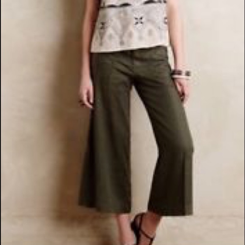 Level 99 wide leg linen crops
